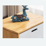 「スタイリッシュで長持ち!竹製テレビ台 - 自然の美しさをリビングに」 hsl-393