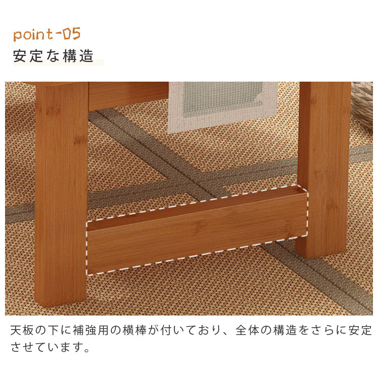 スタイリッシュ竹製テーブル – 自然素材の温もりhsl-68