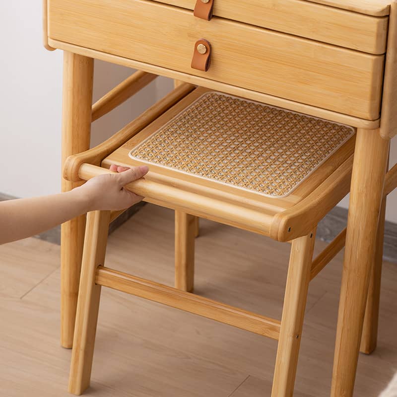 竹製 木製 ガラス製 スタイリッシュ スツール - 上質なデザインと快適な座り心地 hsl-74