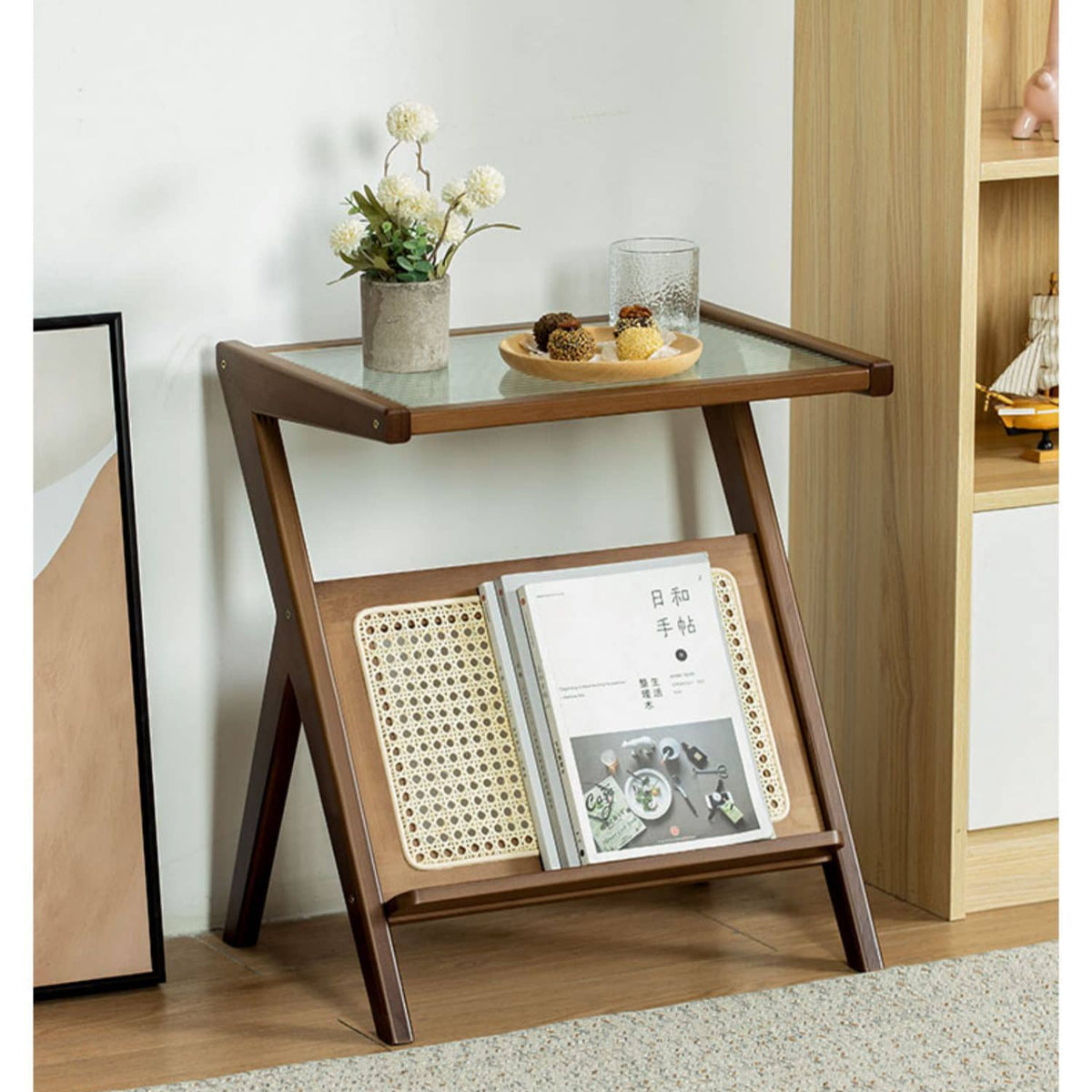 竹と樹脂とガラスの融合センターテーブル|モダンでスタイリッシュなデザイン hsl-76