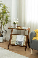 竹と樹脂とガラスの融合センターテーブル|モダンでスタイリッシュなデザイン hsl-76