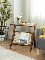 竹と樹脂とガラスの融合センターテーブル|モダンでスタイリッシュなデザイン hsl-76