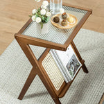 竹と樹脂とガラスの融合センターテーブル|モダンでスタイリッシュなデザイン hsl-76