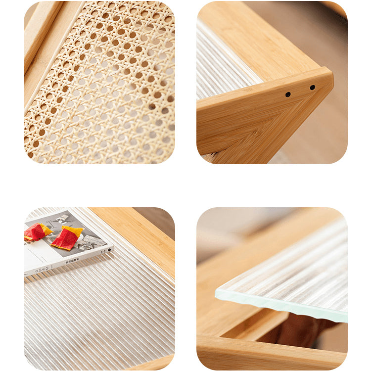 竹?樹脂?ガラス使用センターテーブル – スタイリッシュ&耐久性抜群 hsl-79