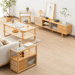 【竹と樹脂とガラスの絶妙ハーモニー】テレビ台の決定版 hsl-80