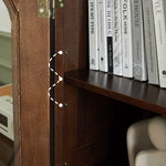 クラシックデザイン無垢材キャビネット|多層板と強化ガラス使用 hsmjx-4165