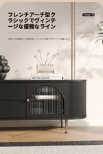 モダンデザインテレビ台|多層板・ガラス・ステンレス製|収納力抜群でスタイリッシュなリビング向け家具 hsms-4907