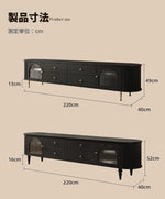 モダンデザインテレビ台|多層板・ガラス・ステンレス製|収納力抜群でスタイリッシュなリビング向け家具 hsms-4907