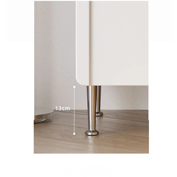 モダンシンプルナイトテーブル - 多層板とステンレス製、洗練されたデザインでお部屋をスタイリッシュに演出! hsms-4908