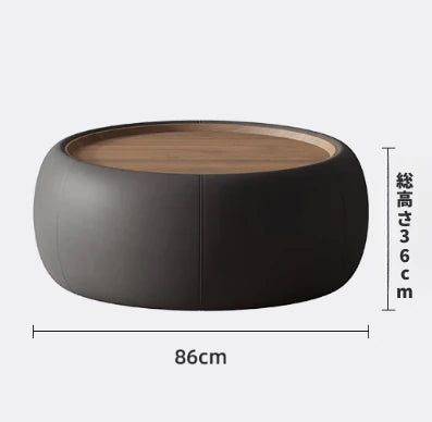 モダンセンターテーブル|合成皮革×多層板|シンプルでスタイリッシュな家財道具 hsms-4909