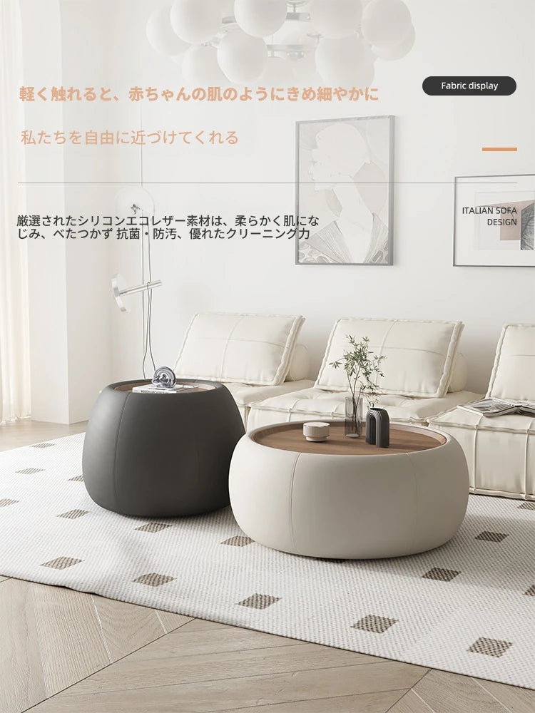 モダンセンターテーブル|合成皮革×多層板|シンプルでスタイリッシュな家財道具 hsms-4909