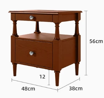 アッシュ材のナイトテーブル - モダンでスタイリッシュなデザイン、収納力抜群のベッドサイドテーブル hsms-4914