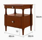 アッシュ材のナイトテーブル - モダンでスタイリッシュなデザイン、収納力抜群のベッドサイドテーブル hsms-4914