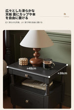 アッシュ材のナイトテーブル - モダンでスタイリッシュなデザイン、収納力抜群のベッドサイドテーブル hsms-4914