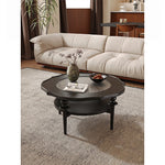 モダンガラスセンターテーブル|おしゃれな丸型デザイン|リビングルーム用家具 hsms-4915