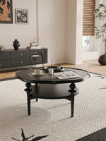 モダンガラスセンターテーブル|おしゃれな丸型デザイン|リビングルーム用家具 hsms-4915