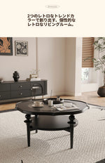 モダンガラスセンターテーブル|おしゃれな丸型デザイン|リビングルーム用家具 hsms-4915