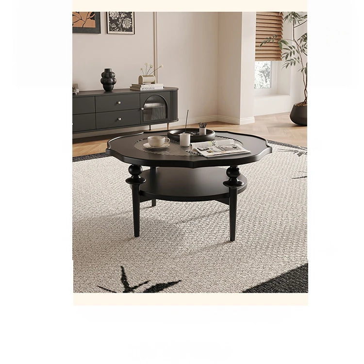 モダンガラスセンターテーブル|おしゃれな丸型デザイン|リビングルーム用家具 hsms-4915