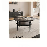 モダンガラスセンターテーブル|おしゃれな丸型デザイン|リビングルーム用家具 hsms-4915