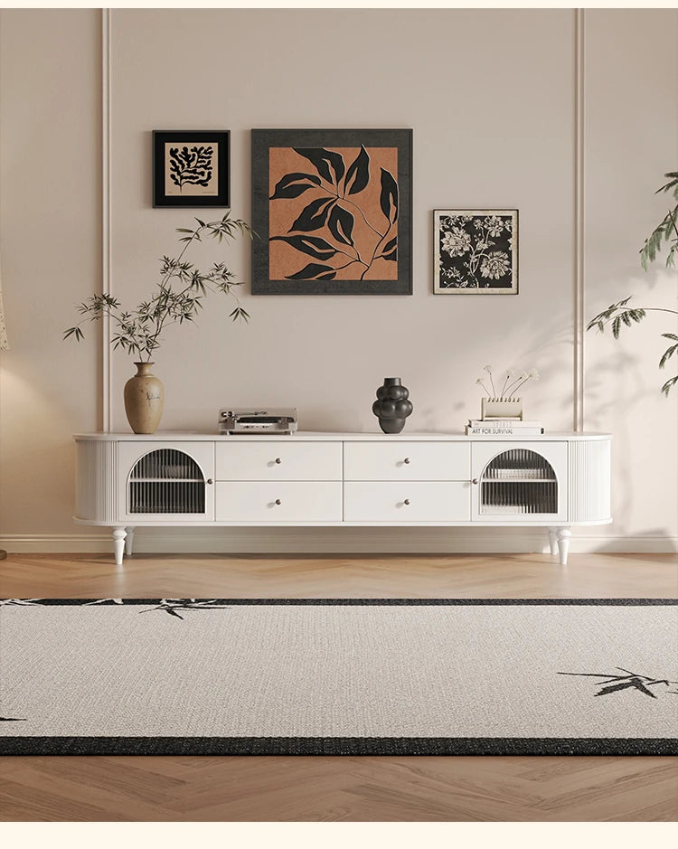 モダンガラスセンターテーブル|おしゃれな丸型デザイン|リビングルーム用家具 hsms-4915