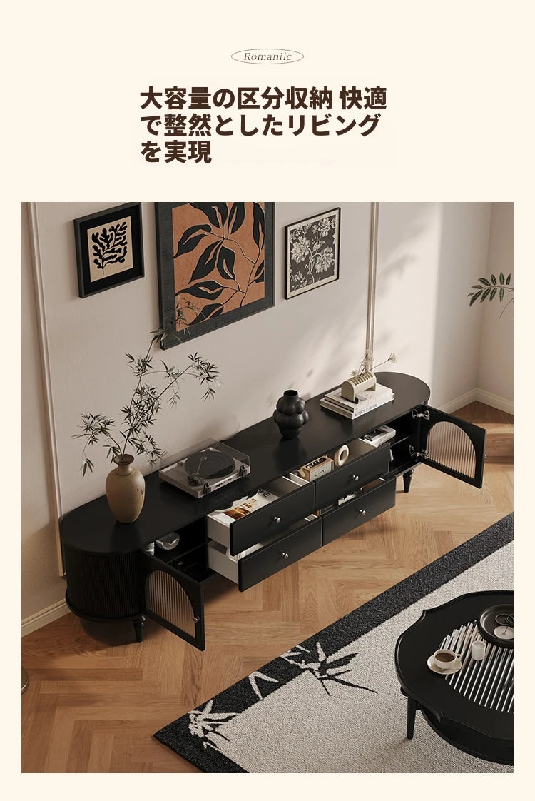 モダンガラスセンターテーブル|おしゃれな丸型デザイン|リビングルーム用家具 hsms-4915