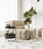 おしゃれな無垢材&ステンレス製カート - 合成皮革仕上げのお洒落なサービングバー hsms-4916