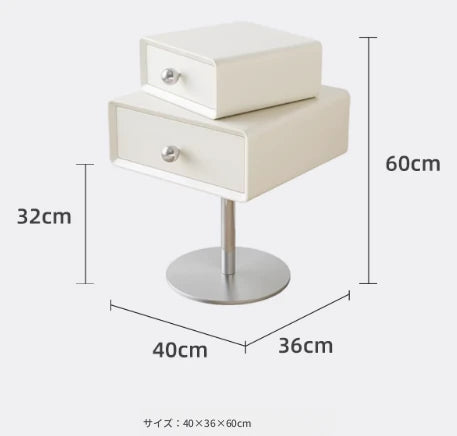 モダンデザインのナイトテーブル | 多層板・ステンレス製 | おしゃれ収納家具 hsms-4917