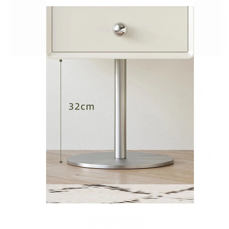 モダンデザインのナイトテーブル | 多層板・ステンレス製 | おしゃれ収納家具 hsms-4917