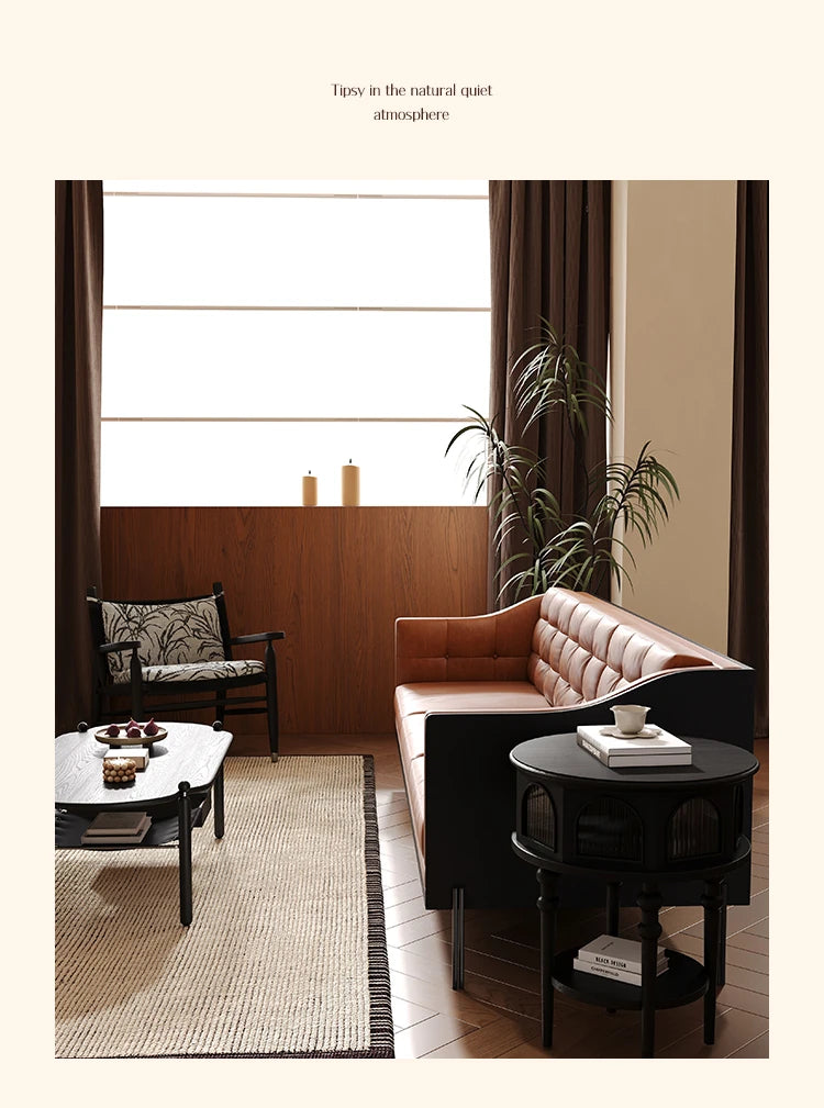 アッシュ材と合成皮革のスタイリッシュセンターテーブル|収納付きモダンデザイン hsms-4919