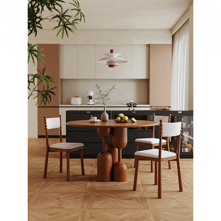 無垢材使用モダンチェア - おしゃれなダイニングの必需品、快適さとスタイルを両立! hsms-4924