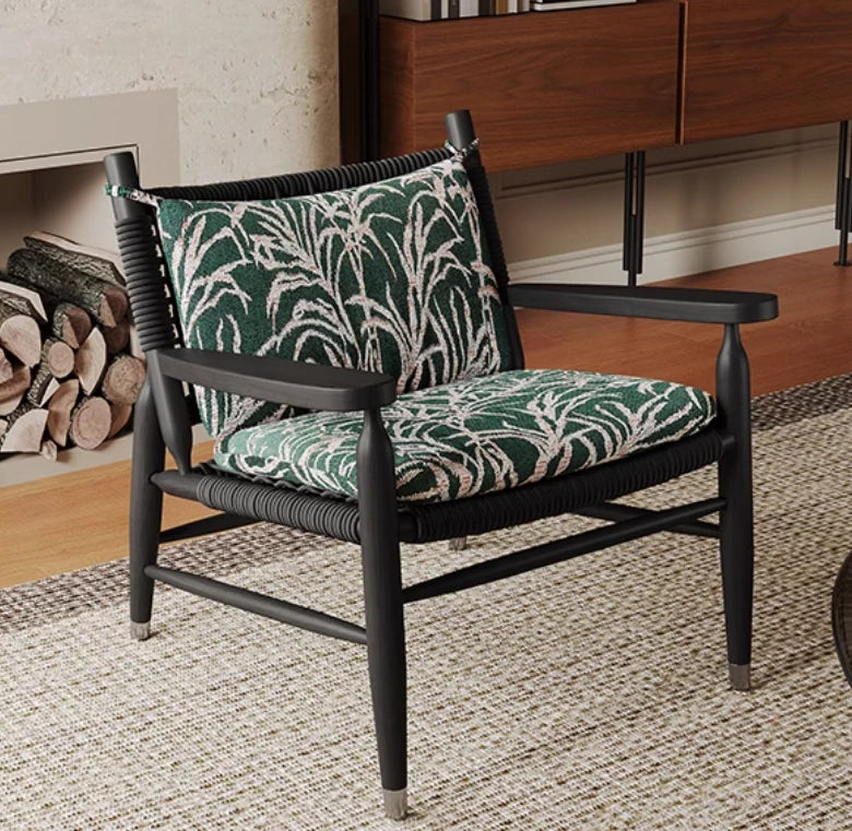 アッシュ材と本革使用のスタイリッシュチェア|モダンインテリアに最適なリビングチェア hsms-4926