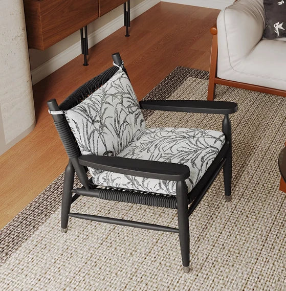 アッシュ材と本革使用のスタイリッシュチェア|モダンインテリアに最適なリビングチェア hsms-4926