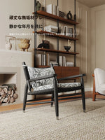 アッシュ材と本革使用のスタイリッシュチェア|モダンインテリアに最適なリビングチェア hsms-4926