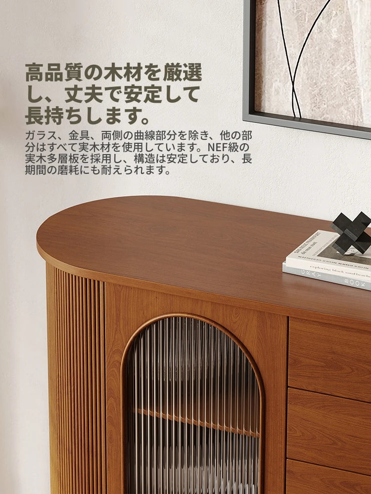 魅力的なデザインの多層板ガラス製キャビネット - おしゃれな収納ソリューションとインテリアアクセント hsms-4928