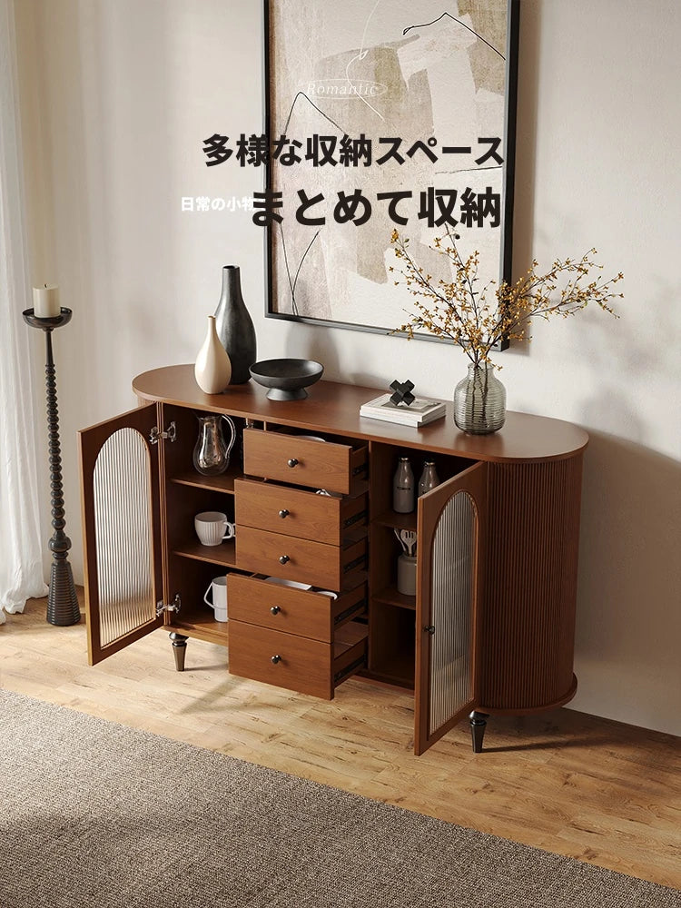 魅力的なデザインの多層板ガラス製キャビネット - おしゃれな収納ソリューションとインテリアアクセント hsms-4928