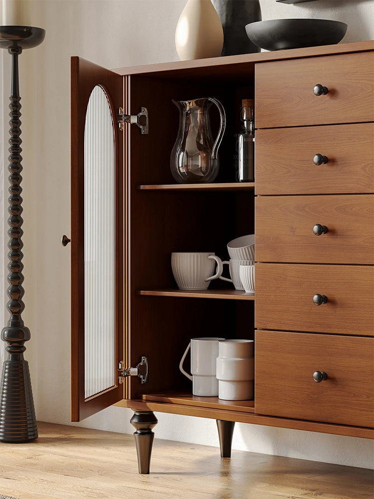 魅力的なデザインの多層板ガラス製キャビネット - おしゃれな収納ソリューションとインテリアアクセント hsms-4928