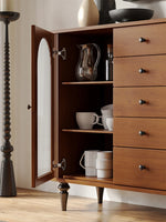 魅力的なデザインの多層板ガラス製キャビネット - おしゃれな収納ソリューションとインテリアアクセント hsms-4928