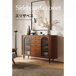 魅力的なデザインの多層板ガラス製キャビネット - おしゃれな収納ソリューションとインテリアアクセント hsms-4928