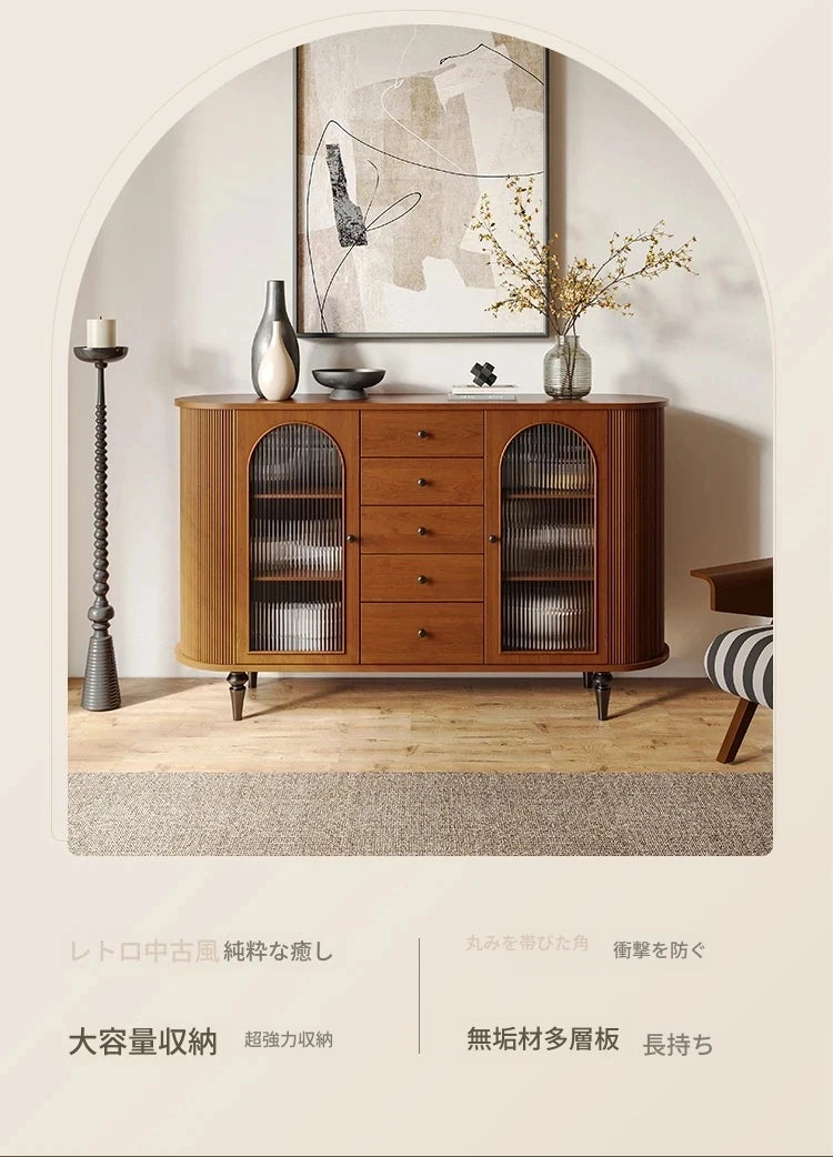 魅力的なデザインの多層板ガラス製キャビネット - おしゃれな収納ソリューションとインテリアアクセント hsms-4928