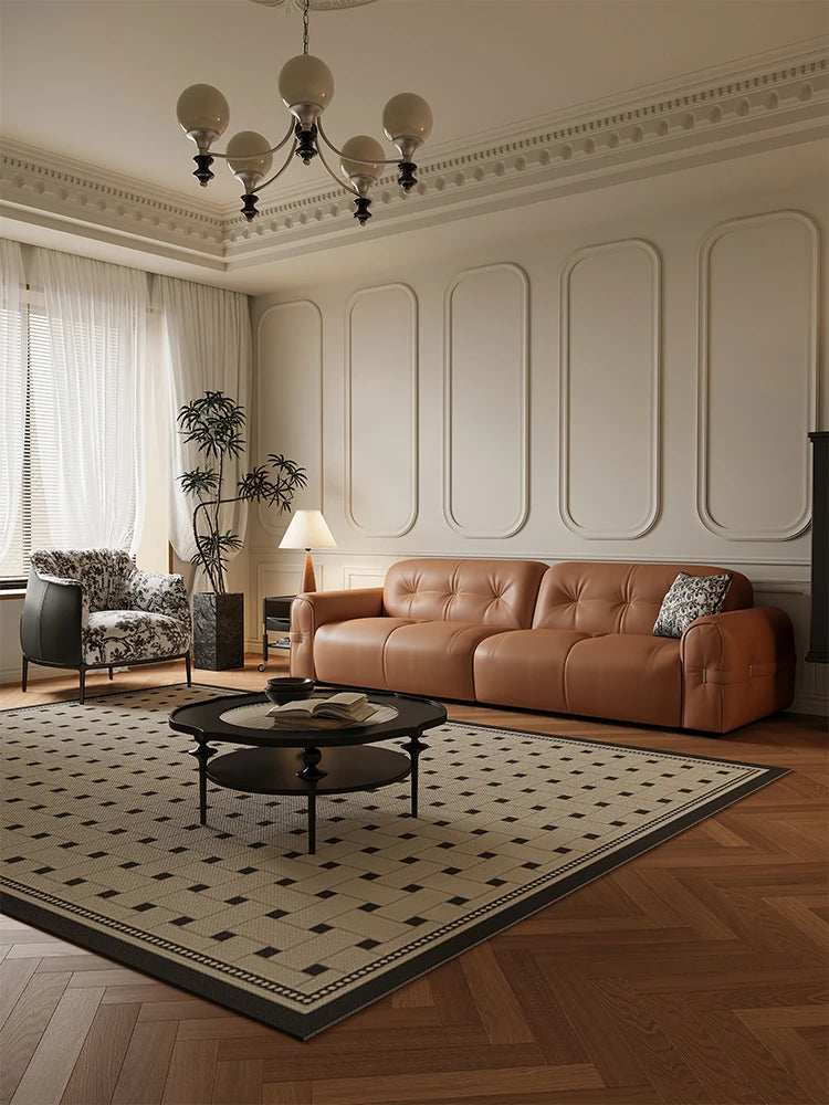 エレガントなパイン素材のフラワーパターンチェア | エアレザー&綿麻製のモダンデザイン hsms-4930