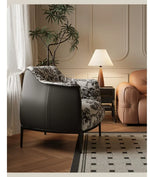 エレガントなパイン素材のフラワーパターンチェア | エアレザー&綿麻製のモダンデザイン hsms-4930