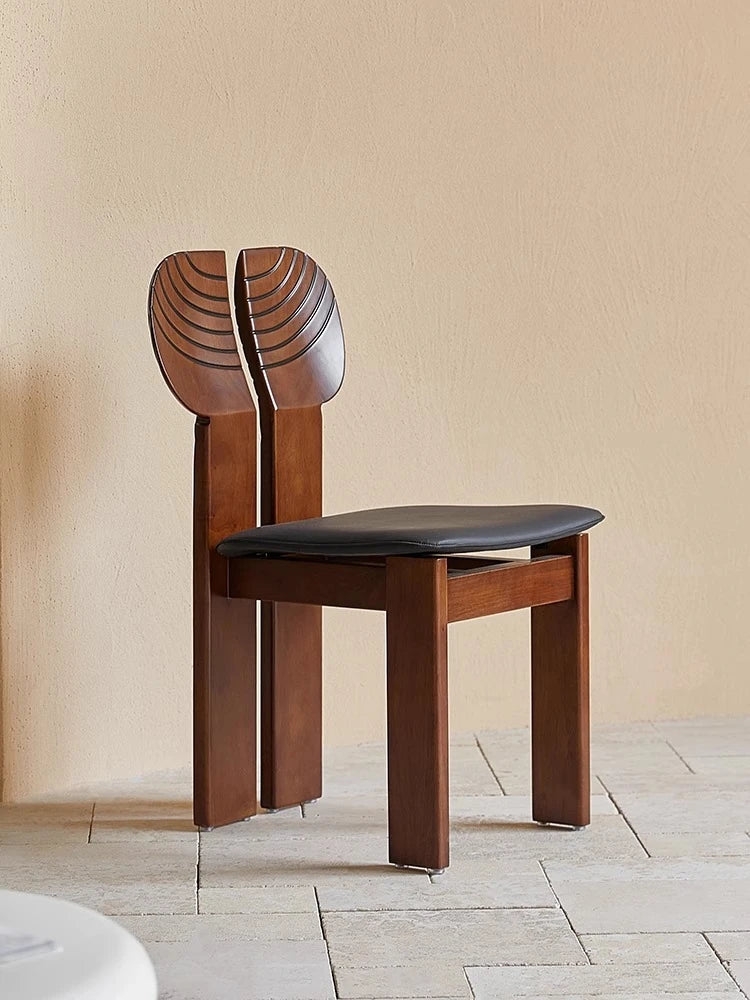 モダンアッシュ材チェア PUレザー座面付き|おしゃれなインテリアにもぴったり hsms-4934