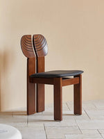 モダンアッシュ材チェア PUレザー座面付き|おしゃれなインテリアにもぴったり hsms-4934