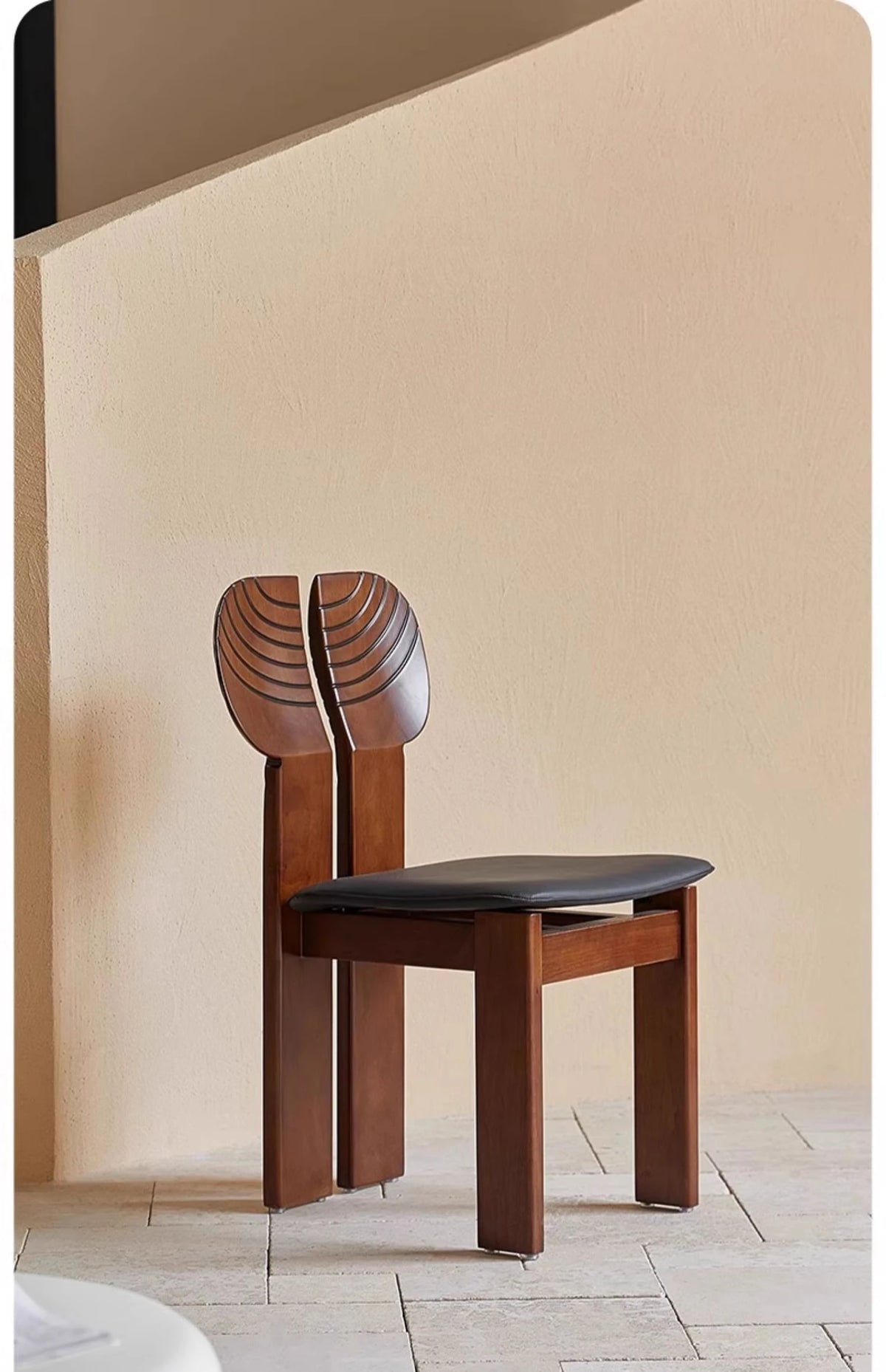 モダンアッシュ材チェア PUレザー座面付き|おしゃれなインテリアにもぴったり hsms-4934