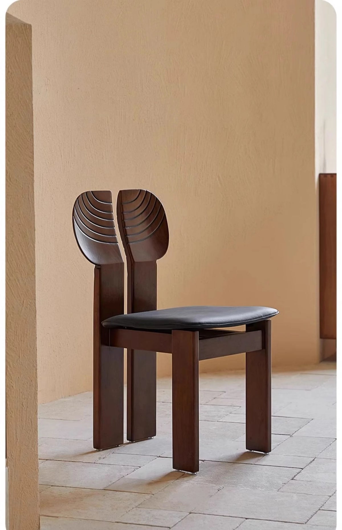 モダンアッシュ材チェア PUレザー座面付き|おしゃれなインテリアにもぴったり hsms-4934