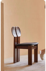 モダンアッシュ材チェア PUレザー座面付き|おしゃれなインテリアにもぴったり hsms-4934