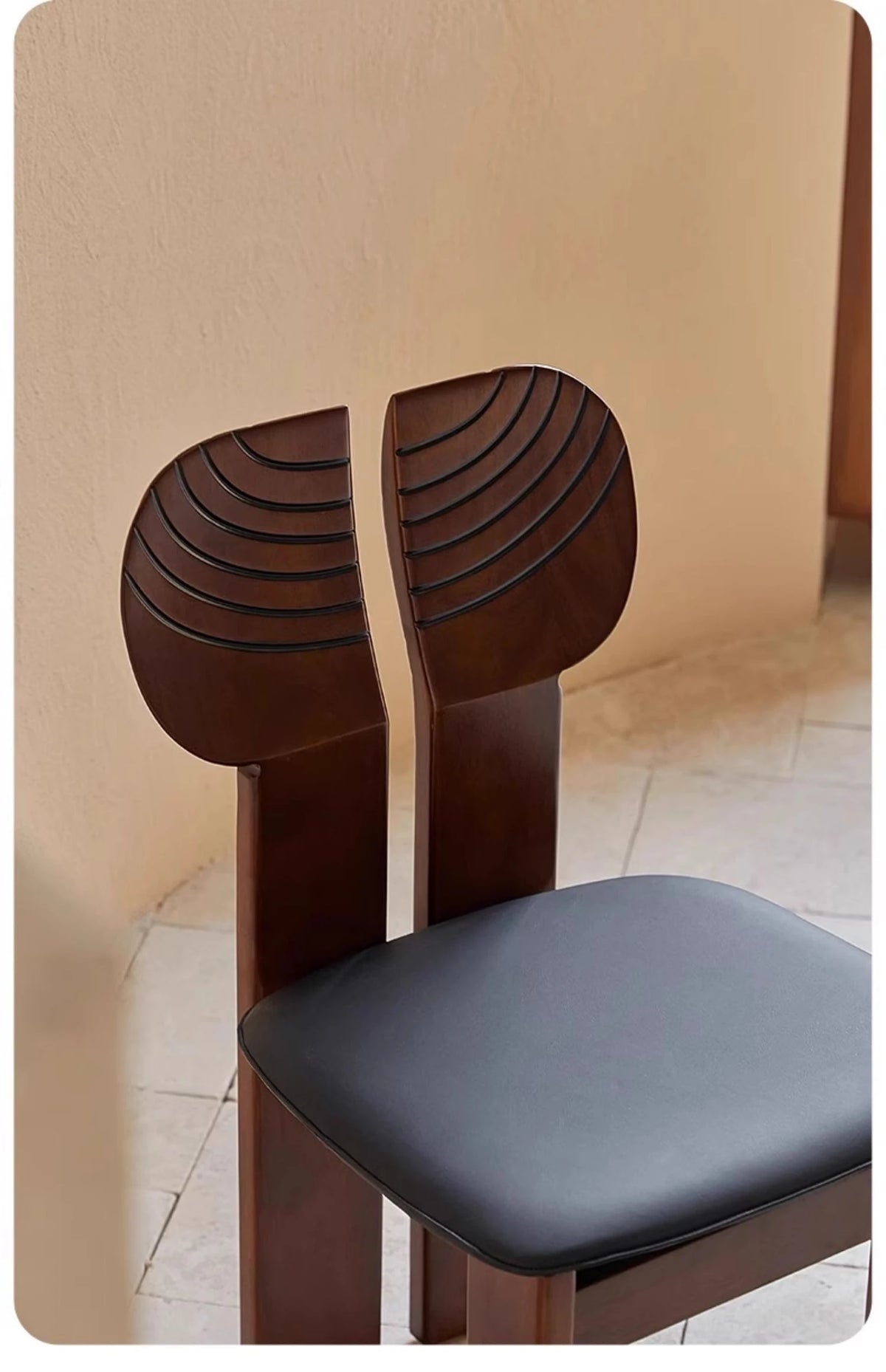 モダンアッシュ材チェア PUレザー座面付き|おしゃれなインテリアにもぴったり hsms-4934