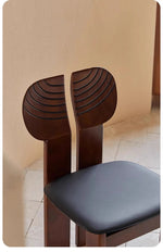 モダンアッシュ材チェア PUレザー座面付き|おしゃれなインテリアにもぴったり hsms-4934