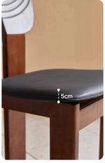 モダンアッシュ材チェア PUレザー座面付き|おしゃれなインテリアにもぴったり hsms-4934