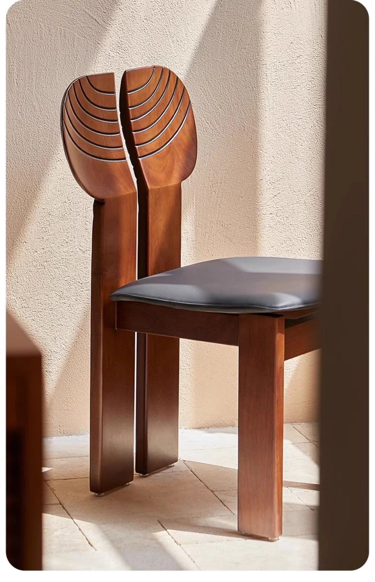 モダンアッシュ材チェア PUレザー座面付き|おしゃれなインテリアにもぴったり hsms-4934